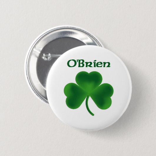 O'Brien Shamrock Ronde Button 5,7 Cm (Voorkant /achterkant)