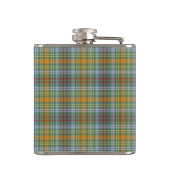 O'Brien Tartan Monogram Groen en Sinaasappel Plaid Heupfles (Achterkant)