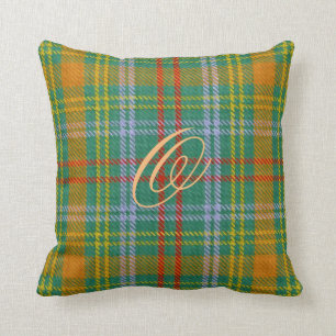 O'Brien Tartan Monogram Pillow Kussen