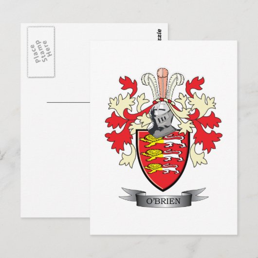 O'Brien wapenschild Briefkaart (Voorkant / Achterkant)
