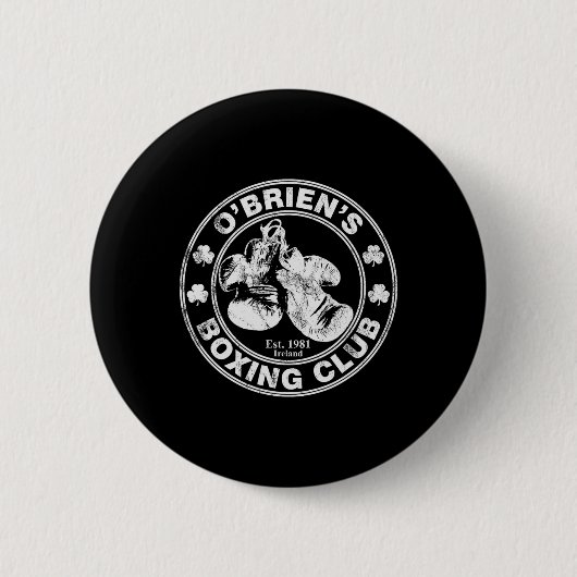 O'Brien's Boxing Club - Ierse achternaam Boksen Ronde Button 5,7 Cm (Voorkant)
