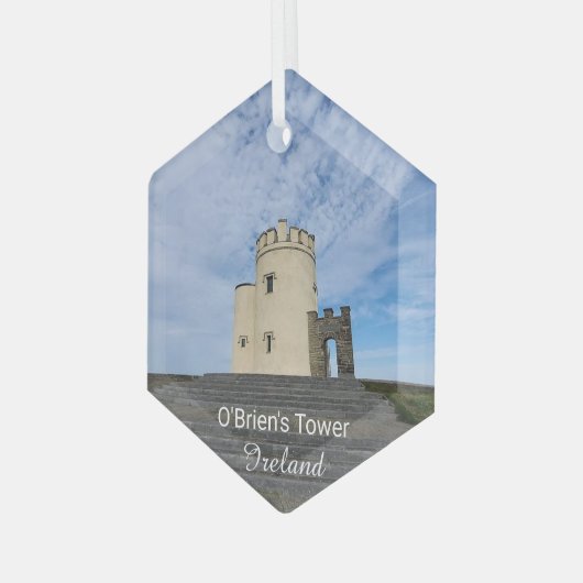 O'Brien's Tower Ireland Souvenir Ceramic Ornament (Voorkant links)
