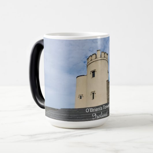 O'Brien's Tower Ireland Souvenir Coffee Cup Magische Mok (Voorkant links)