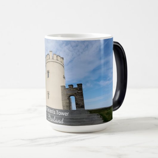 O'Brien's Tower Ireland Souvenir Coffee Cup Magische Mok (Voorkant rechts)