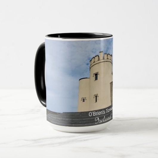 O'Brien's Tower Ireland Souvenir Coffee Cup Mok (Voorkant links)