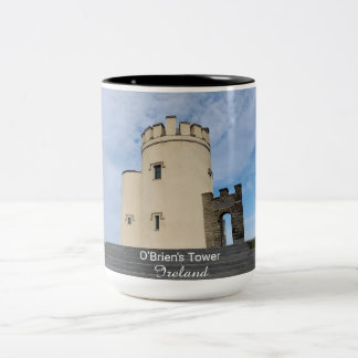 O'Brien's Tower Ireland Souvenir Coffee Cup Tweekleurige Koffiemok