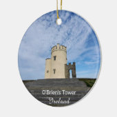 O'Brien's Tower Ireland Souvenir Keramisch Ornament (Links)