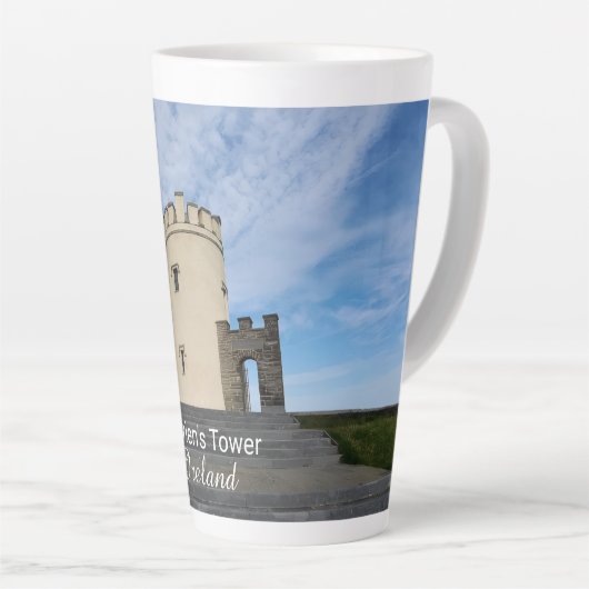 O'Brien's Tower Ireland Souvenir Latte Mok (Rechterhoek)