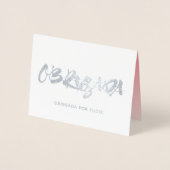 Obrigada portugese dank aan de vrouw Silver Folie Kaarten (Voorkant)