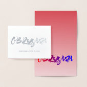 Obrigada portugese dank aan de vrouw Silver Folie Kaarten (Display)