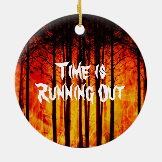 Obscene Anthropocene Climate Change Keramisch Ornament (Achterkant)