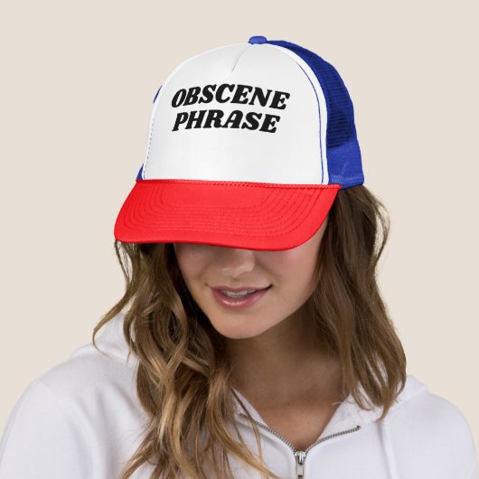 "Obscene Phrase" Trucker Hat Trucker Pet (In situ)