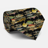 Obscure rage kleurige tropische vissen Gevist Stropdas (Opgerold)