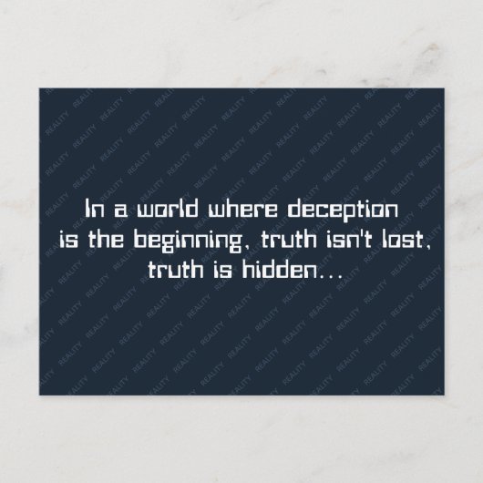 Observable Direction Deception and Truth Quote Feestdagenkaart (Voorkant)