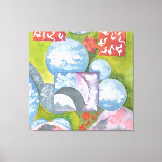 Observance Folk Art van AnyaC Canvas Afdruk (Voorkant)