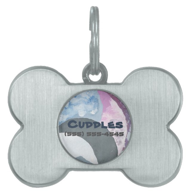 Observance Folk Art van AnyaC Huisdieren Naamplaatje (voorkant)