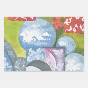 Observance Folk Art van AnyaC Inpakpapier Vel