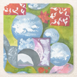 Observance Folk Art van AnyaC Kartonnen Onderzetters