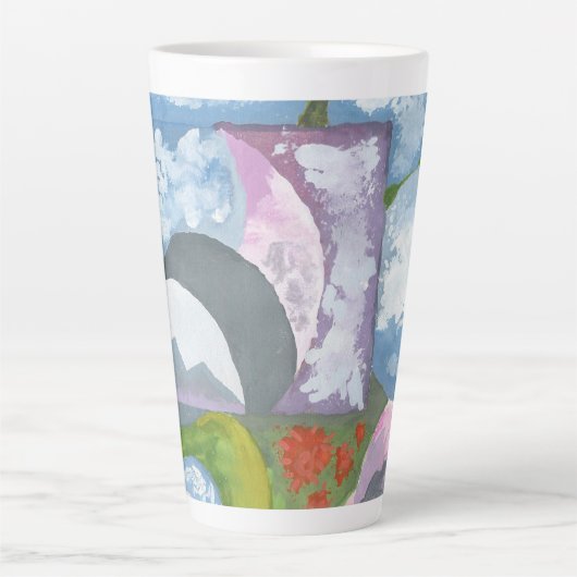 Observance Folk Art van AnyaC Latte Mok (Voorkant)