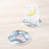 Observance Folk Art van AnyaC Zandsteen Onderzetter (Zijkant)