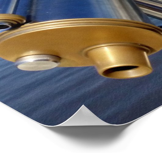  observatietelescoop met oceaanuitzicht poster (Hoek)