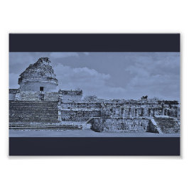 Observatorium Chichen Itza Foto Afdruk