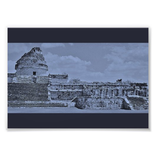 Observatorium Chichen Itza Foto Afdruk (Voorkant)