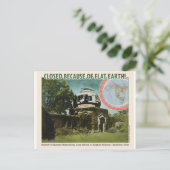 Observatorium gesloten, vanwege Flat Earth. Briefkaart (Staand voorkant)