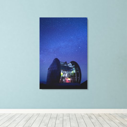 Observatory Cal Tech Submilimeter | Hawaii Canvas Afdruk (Insitu (Houten vloer))