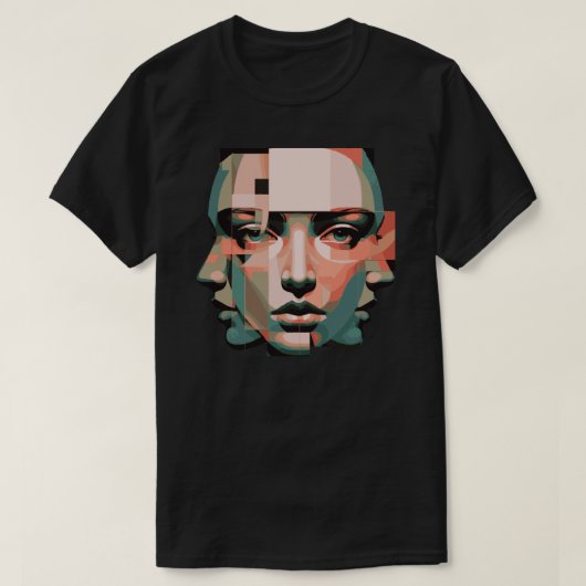 Observer Self Abstract | Layered Human Identity T-shirt (Design voorkant)