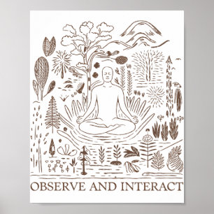 Observeren en interageren - Natuur en mindfulness Poster