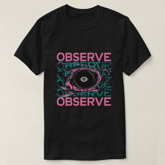 Observeren - Surrealistisch oog & Abstracte vortex T-shirt (Design voorkant)
