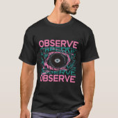 Observeren - Surrealistisch oog & Abstracte vortex T-shirt (Voorkant)
