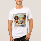 Obsessie met cavemanswiel | Grappige prehistorisch Tri-Blend Shirt (Voorkant)