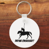 Obsessie met paardenpolo sleutelhanger (Voorkant)