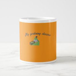 Obsessie met tuinieren grote koffiekop