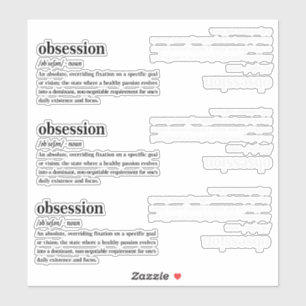 Obsessie Woordenboek Definitie Esthetiek Sticker