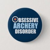 Obsessief-boogstoornis Funny Archer Ronde Button 5,7 Cm (Voorkant)
