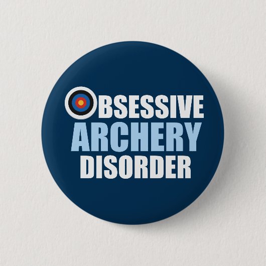 Obsessief-boogstoornis Funny Archer Ronde Button 5,7 Cm (Voorkant)