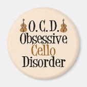 Obsessief Cello Disorder Cellist Magneet (Voorkant)