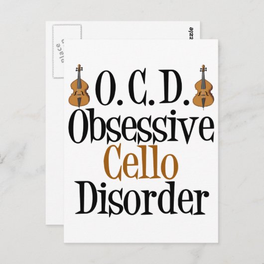 Obsessief-Cello-stoornis Briefkaart (Voorkant / Achterkant)