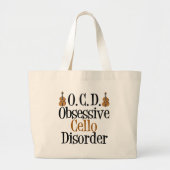 Obsessief-Cello-stoornis Grote Tote Bag (Voorkant)