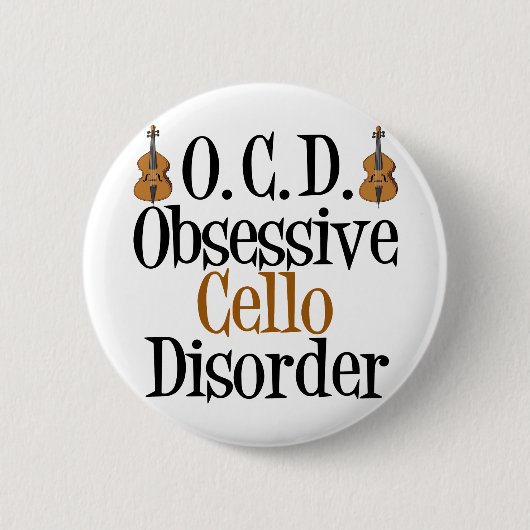 Obsessief-Cello-stoornis Ronde Button 5,7 Cm (Voorkant)