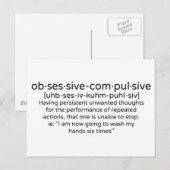 Obsessief-compulsieve persoonlijkheidsdefinitie briefkaart (Voorkant / Achterkant)