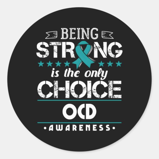 Obsessief-compulsieve stoornis OCS-bewustzijn Ronde Sticker (Voorkant)