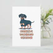 Obsessief Dachshund Disord Bedankkaart (Staand voorkant)