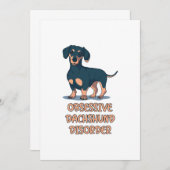 Obsessief Dachshund Disord Bedankkaart (Voorkant / Achterkant)