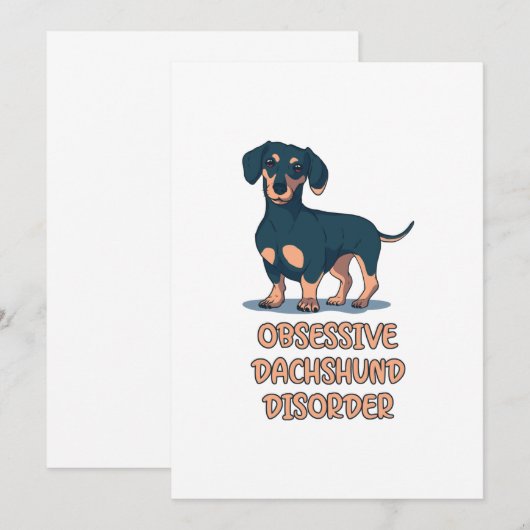 Obsessief Dachshund Disord Bedankkaart (Voorkant / Achterkant)