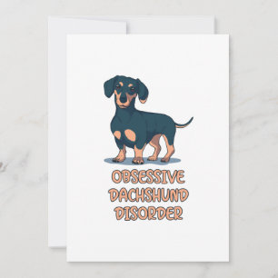 Obsessief Dachshund Disord Bedankkaart