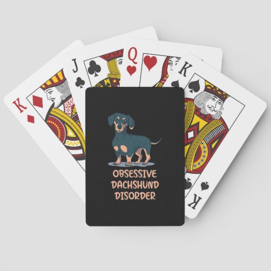 Obsessief Dachshund Disord Pokerkaarten (Achterkant)